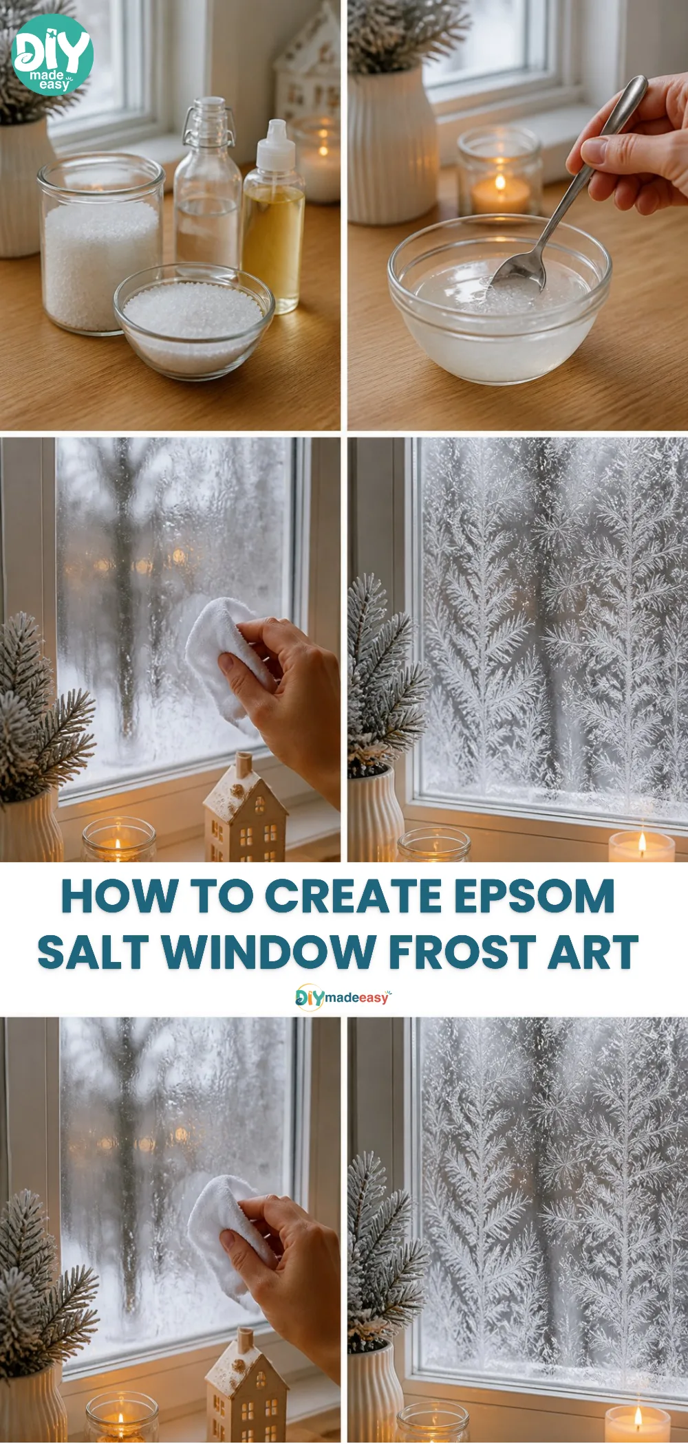 How to Create Epsom Salt Window Frost Art