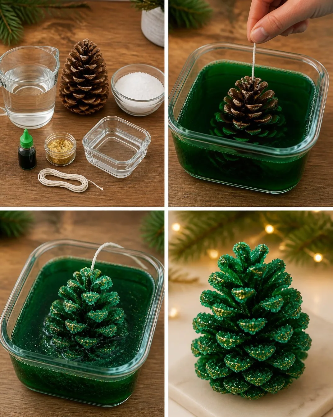 Green Crystal Pine Cone Decor Ideas 3 Verdant Crystal Pine Cone Decor