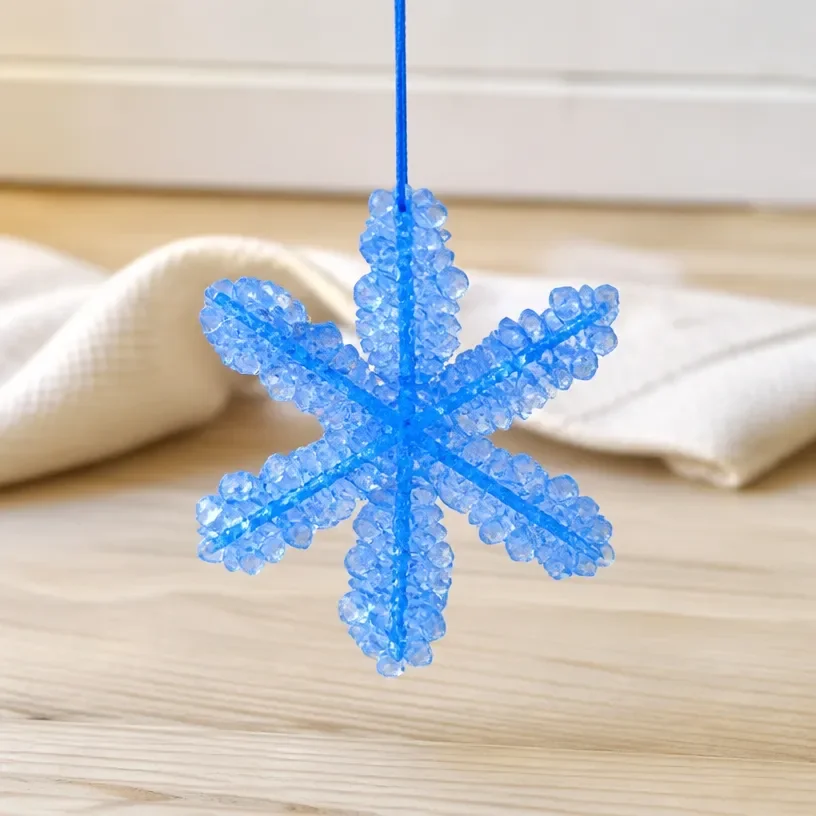 DIY crystal star growing tutorial at home with steps and materials.