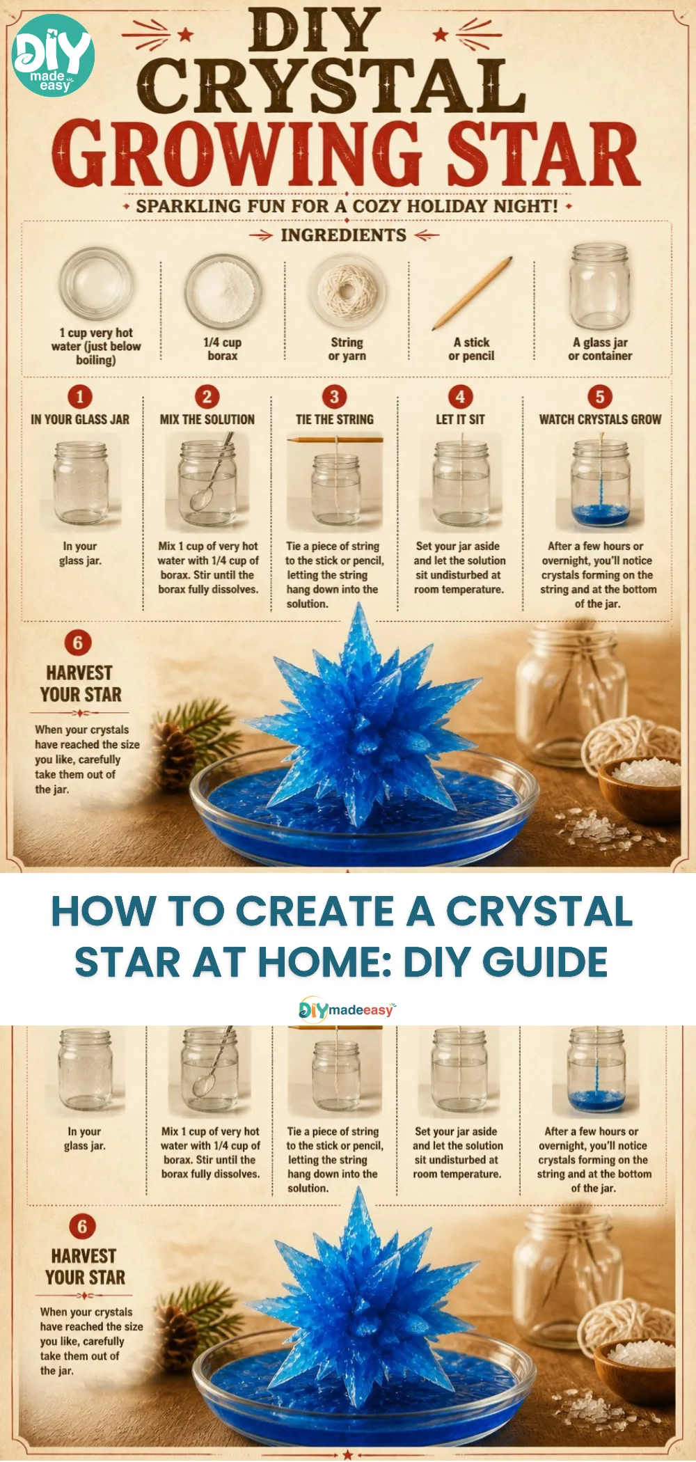 How to Create a Crystal Star at Home: DIY Guide