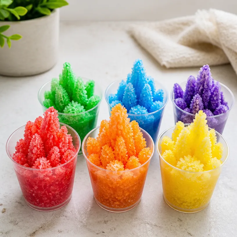 Baking Soda Rainbow Crystals: How to Create a Crystal Forest