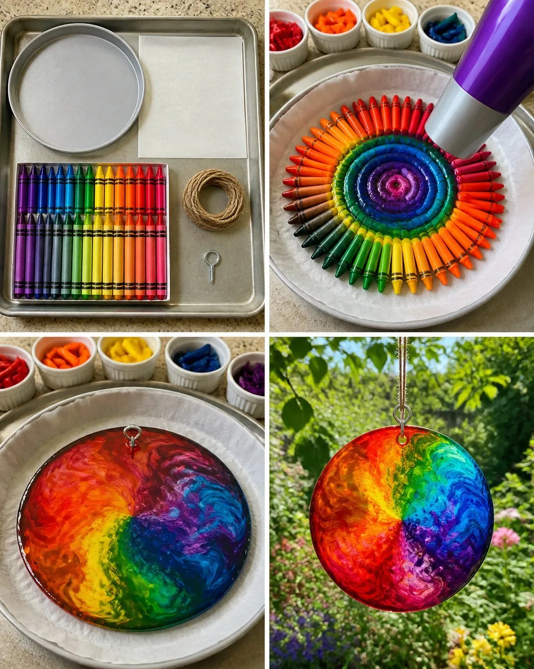 How to Make a Crayon Melt Wind Spinner: DIY Tutorial 24 DIY Crayon Melt Wind Spinner Tutorial
