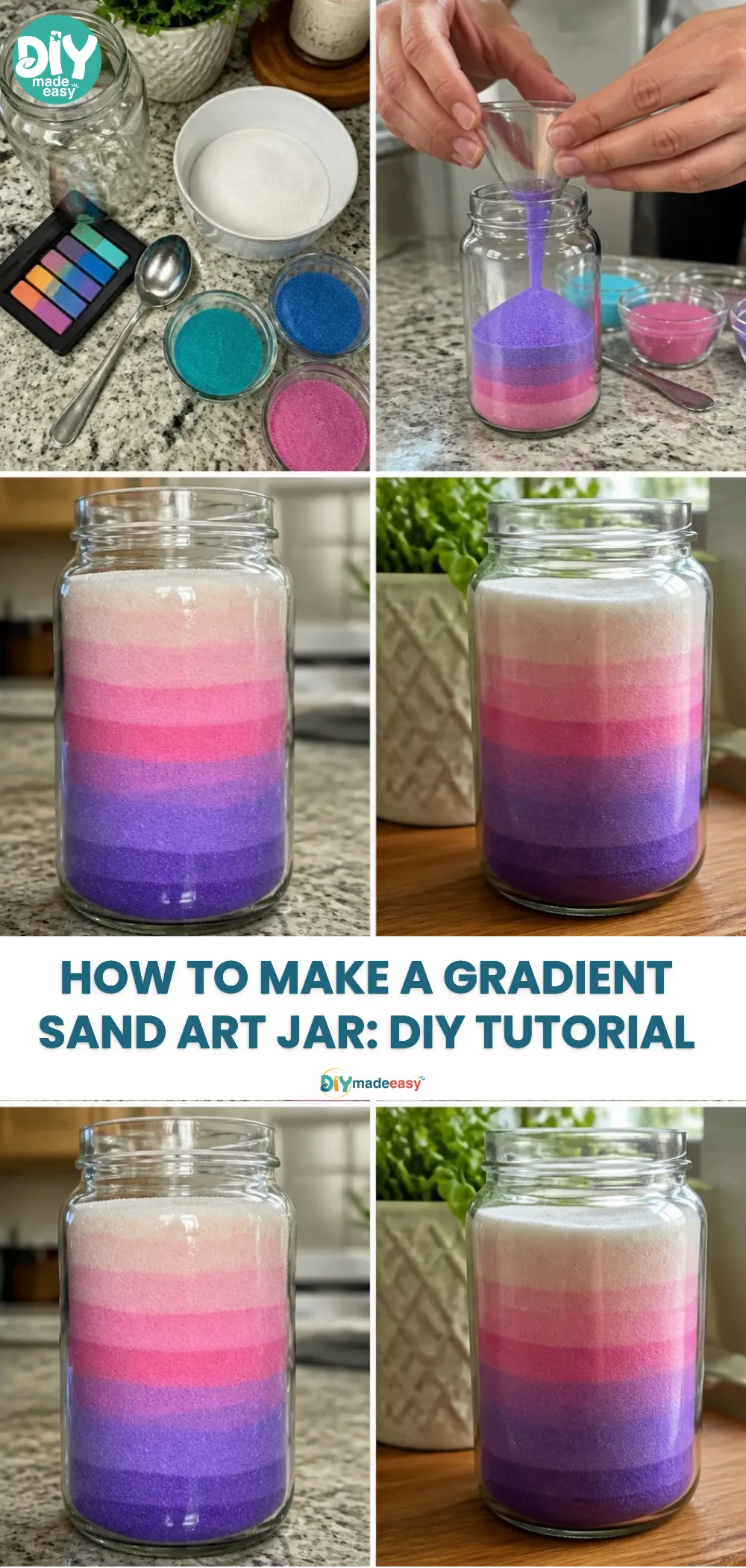 How to Make a Gradient Sand Art Jar: DIY Tutorial