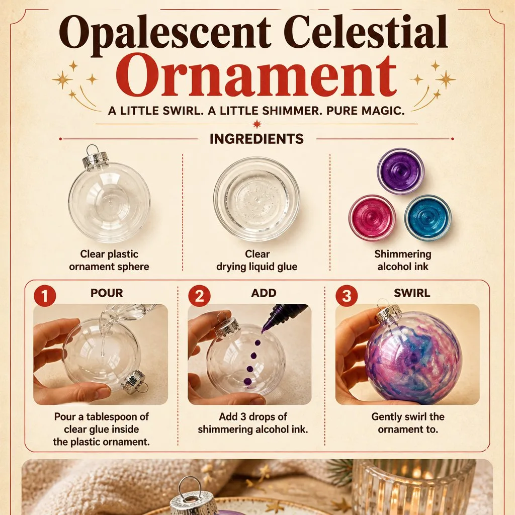 Iridescent Celestial Ornament: Elegant Home Decor Accent 3 Iridescent Celestial Ornament for Elegant Home Decor