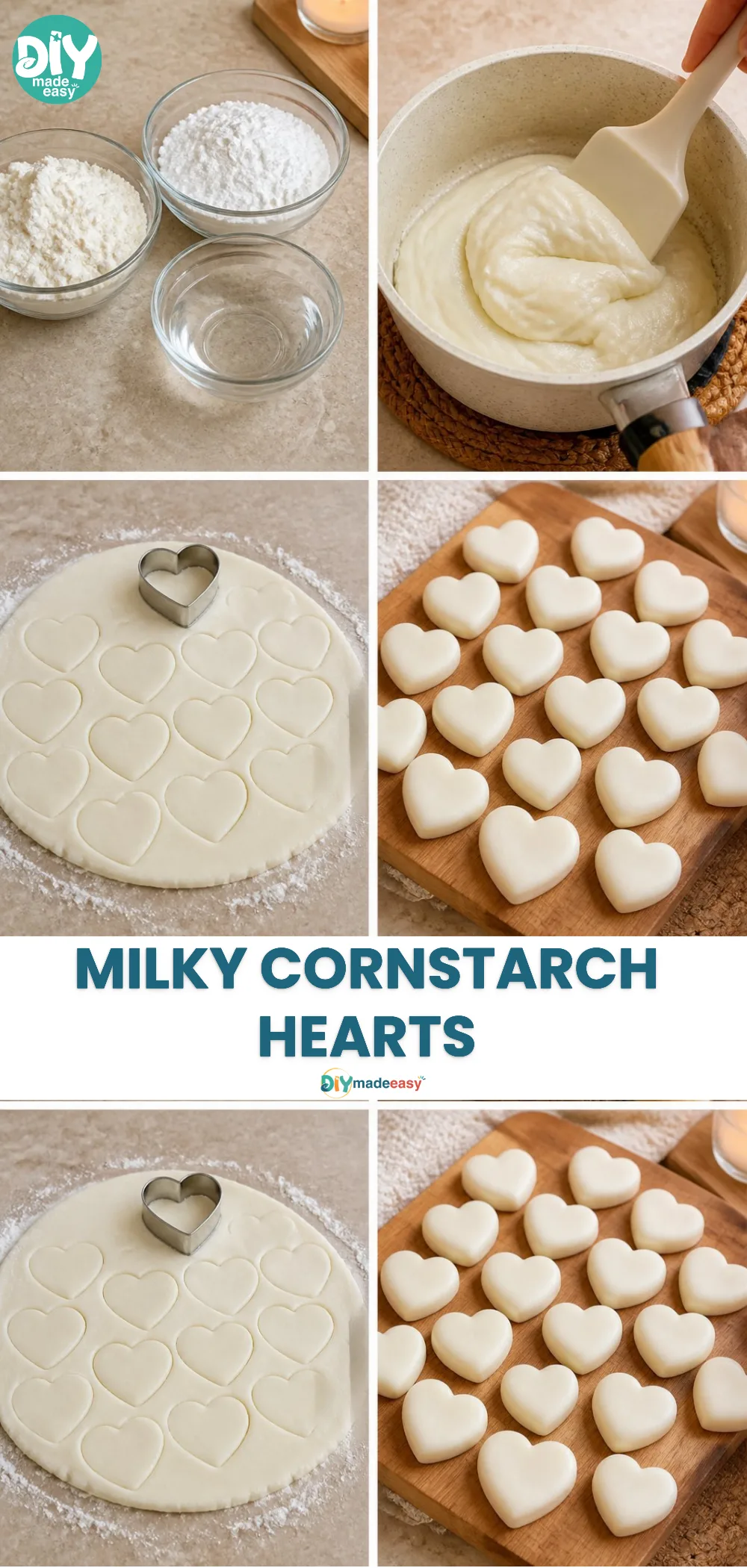 Milky Cornstarch Hearts
