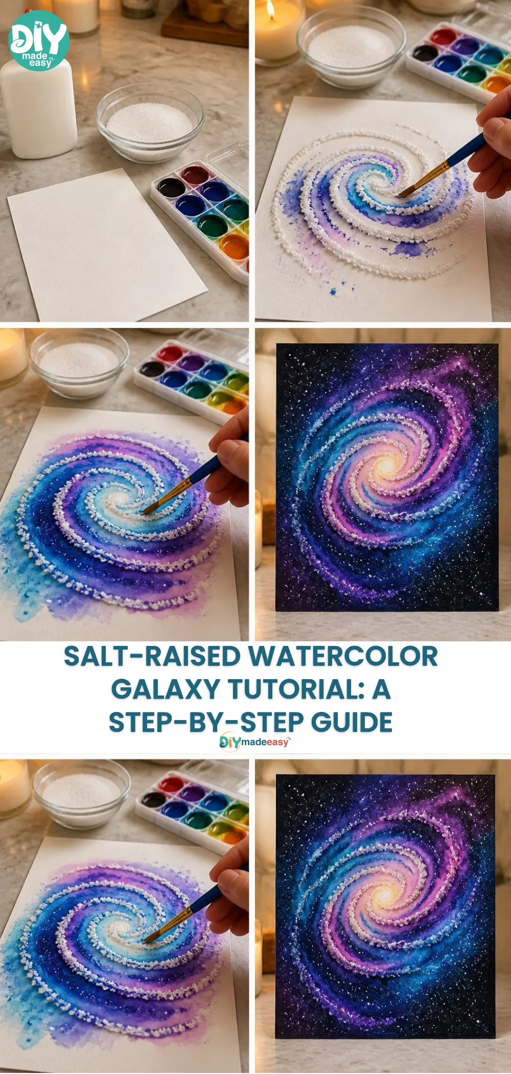 Salt-Raised Watercolor Galaxy Tutorial: A Step-by-Step Guide
