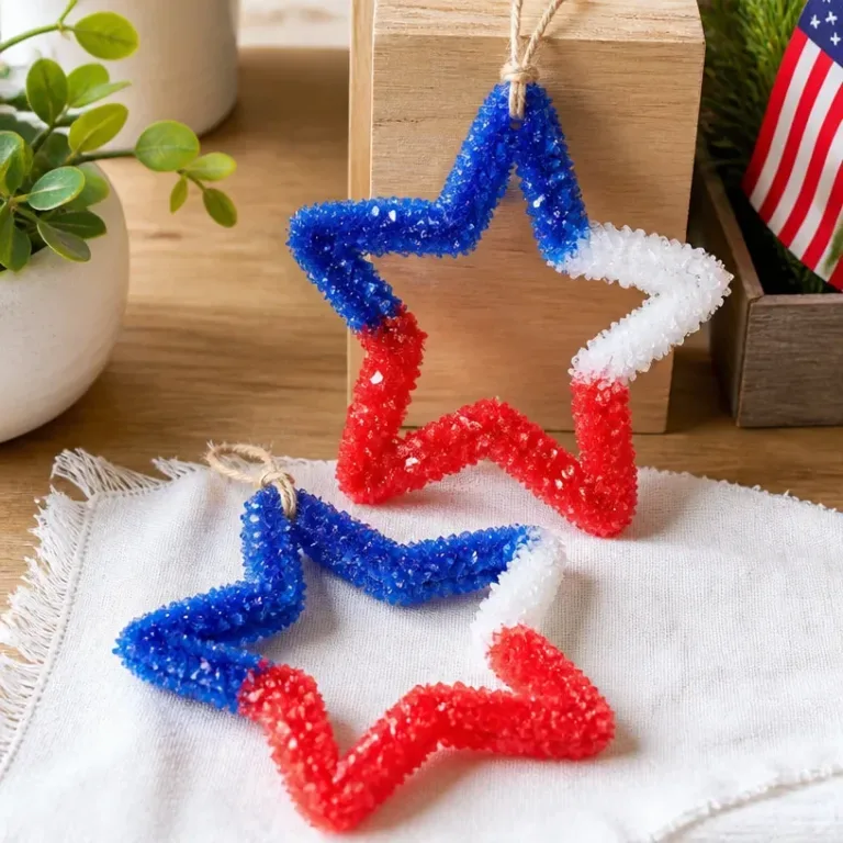 USA star-shaped crystal ornament for beautiful Christmas decor