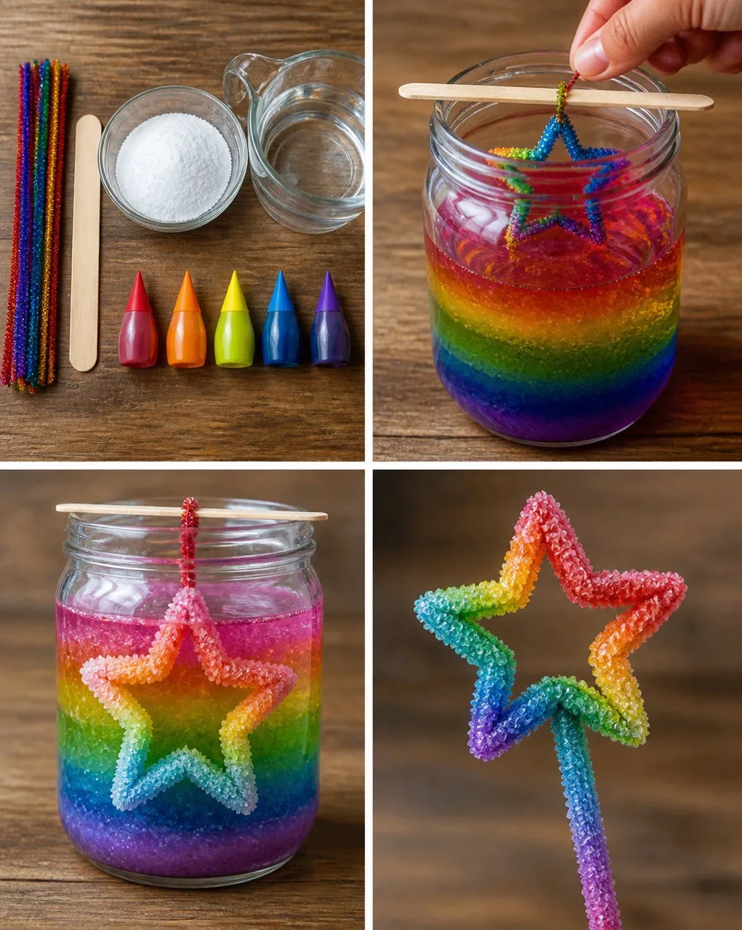 Colorful Borax Crystal Star Wand DIY Craft Kit