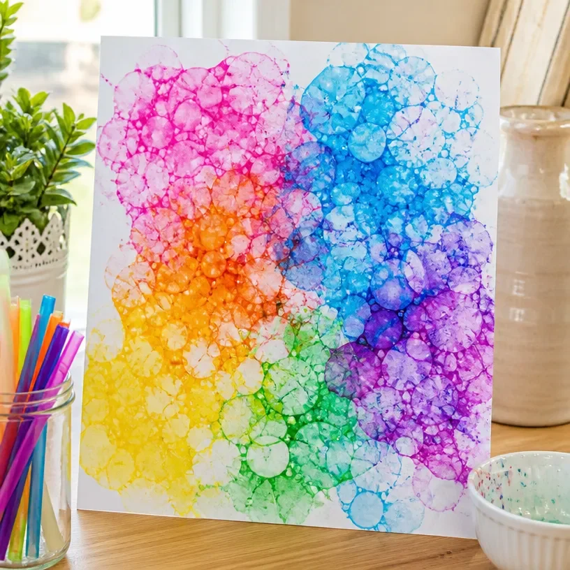 Stunning Bubble Firework Artistry display with vibrant colors and creative designs.