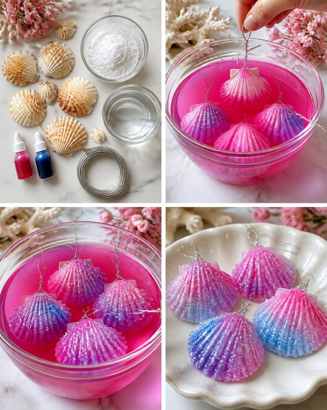 Crystal Seashell Craft Becomes Glassy Decor 19 Crystal Seashell Craft Becomes Glassy Decor