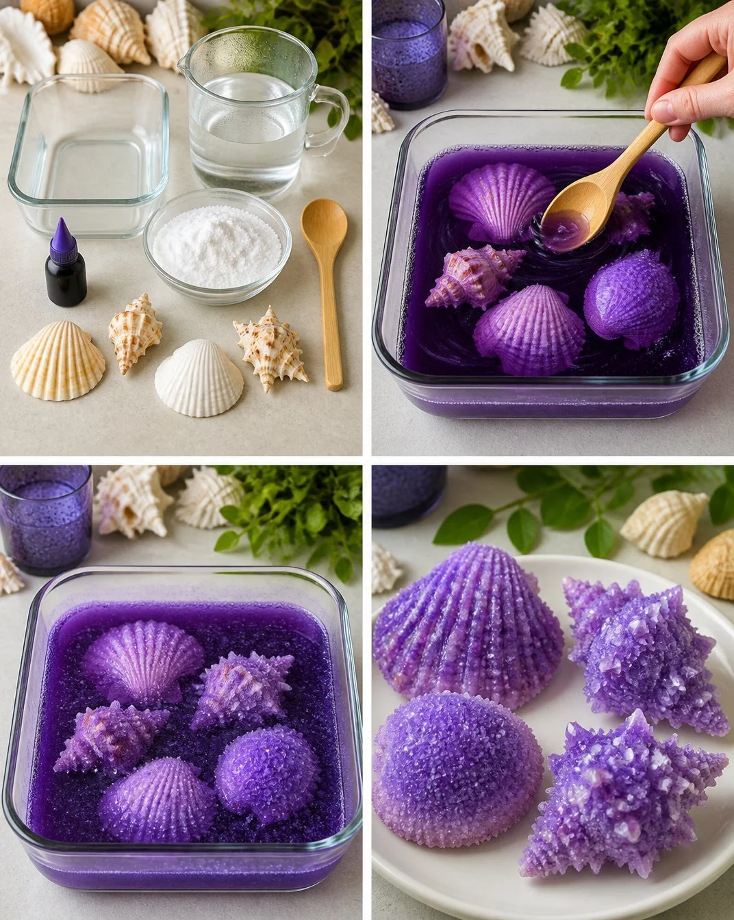 Crystal Seashells Transform Into Ocean Treasures
