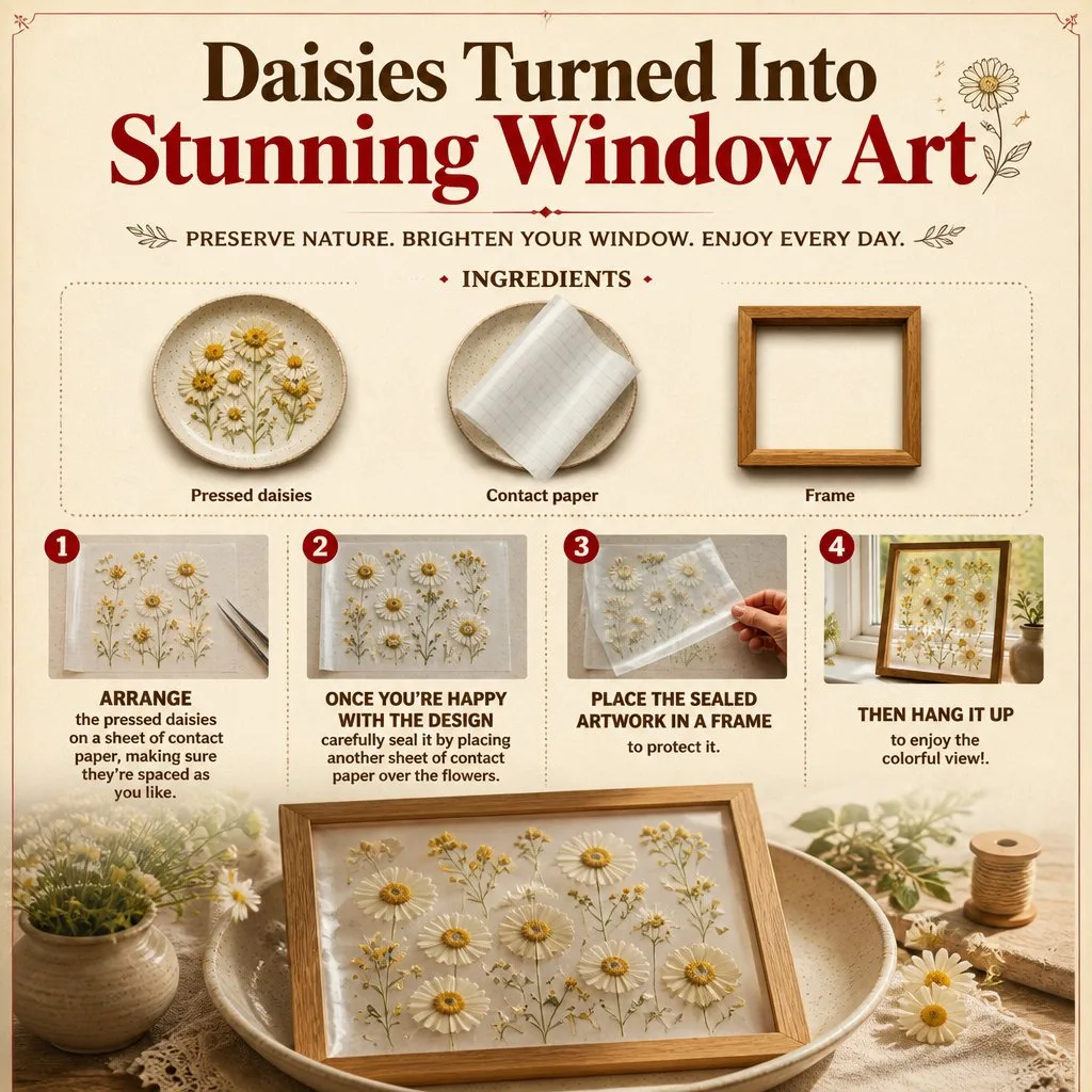 Daisy Window Art: Creative Floral Decor Ideas 21 Daisy Window Art: Stunning Floral Decor Ideas