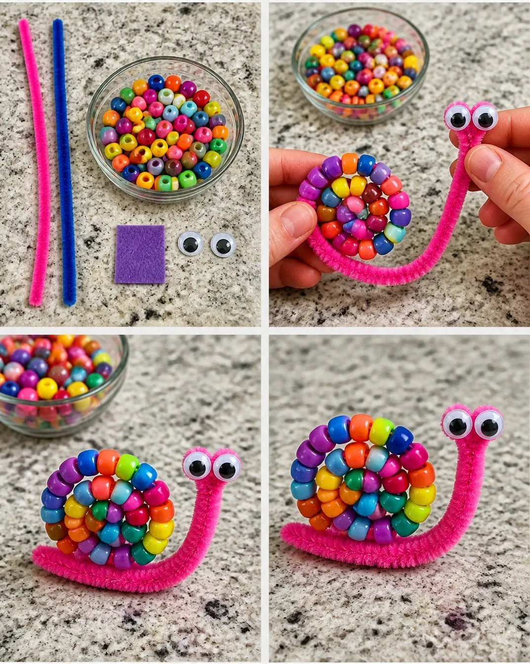 DIY Beaded Snail Craft with Pipe Cleaners: Step-by-Step Tutorial 19 How to Make a Beaded Snail with Pipe Cleaners
