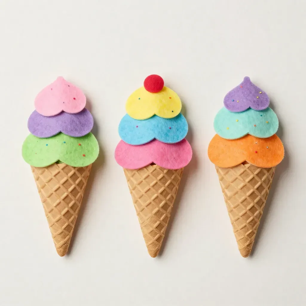 DIY Cotton Pad Ice Cream Craft for Kids 17 Cotton Pad Ice Cream Craft for Kids