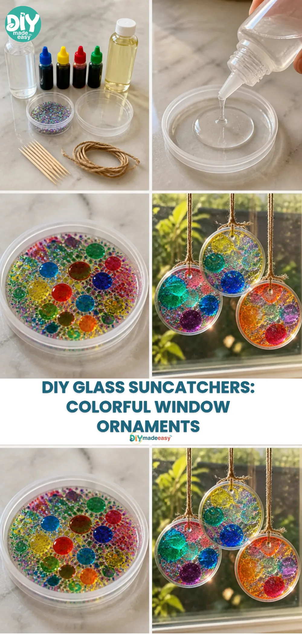 DIY Glass Suncatchers: Colorful Window Ornaments