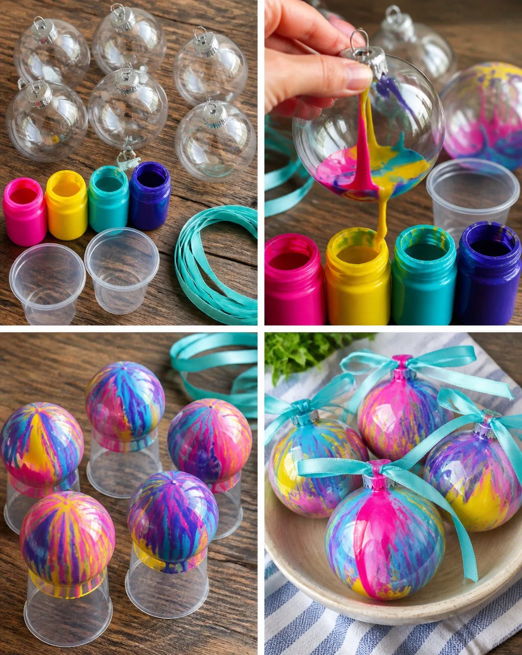 Marbled Summer Ornaments