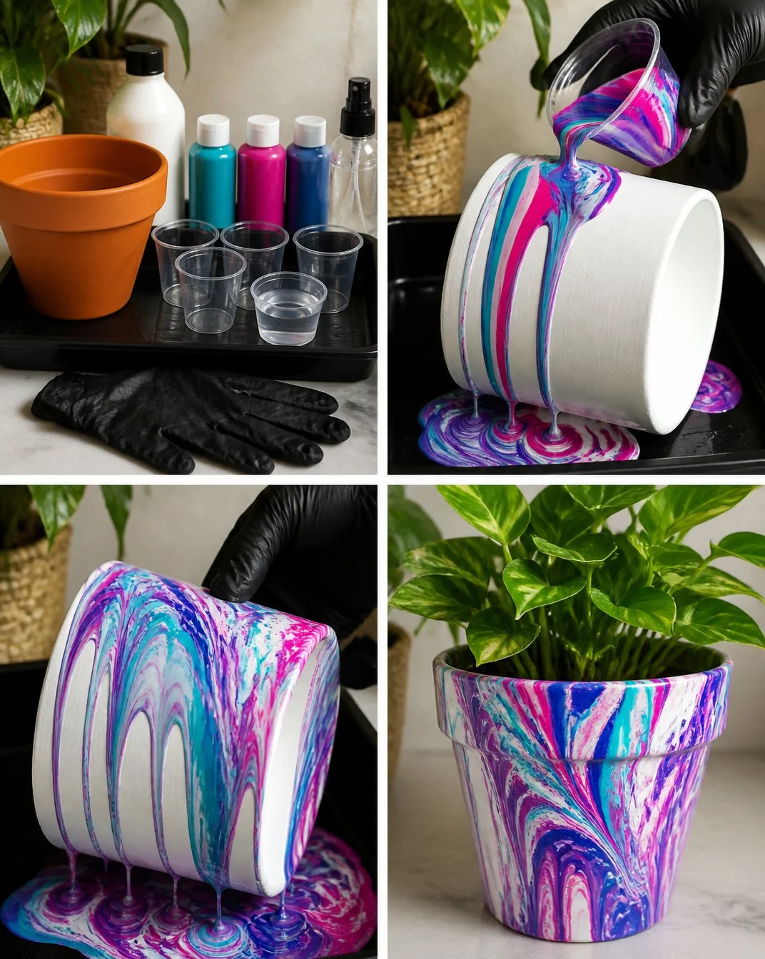 Elegant Marble Swirl Planters for Indoor Plants 22 Marble Swirl Planters for Indoor Plants