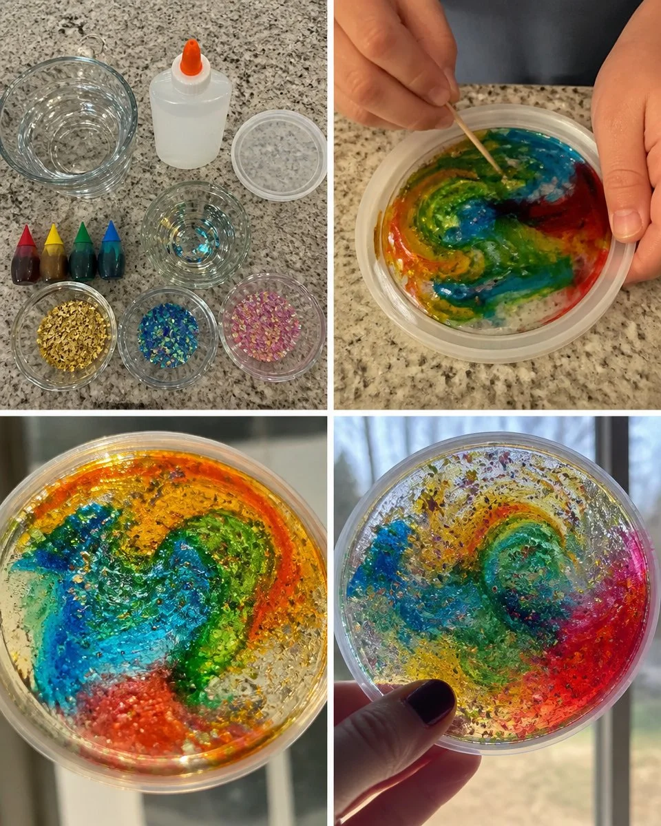 Firework Glue Suncatcher