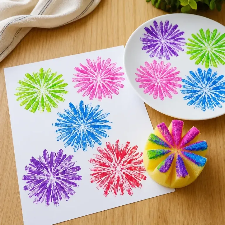 Firework-patterned kitchen sponges for vibrant cleaning in the kitchen