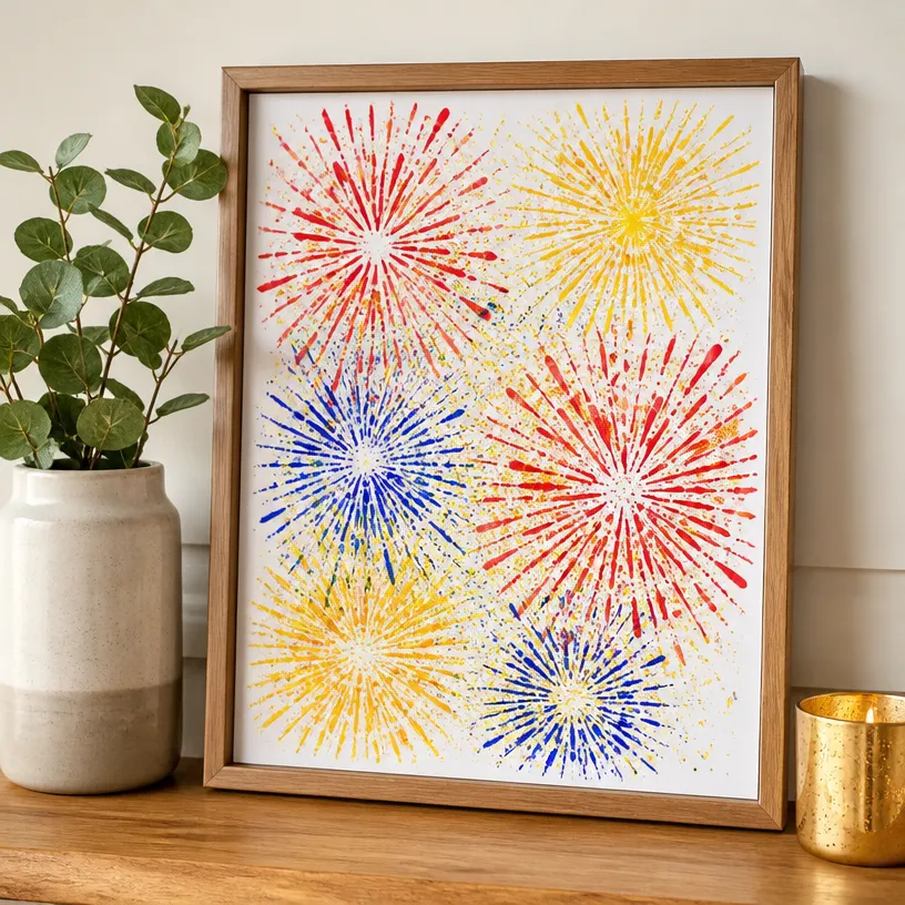 Firework Prints with a Swatter-Inspired Design for Modern Wall Decor 3 Swatter-Inspired Firework Prints for Modern Wall Decor
