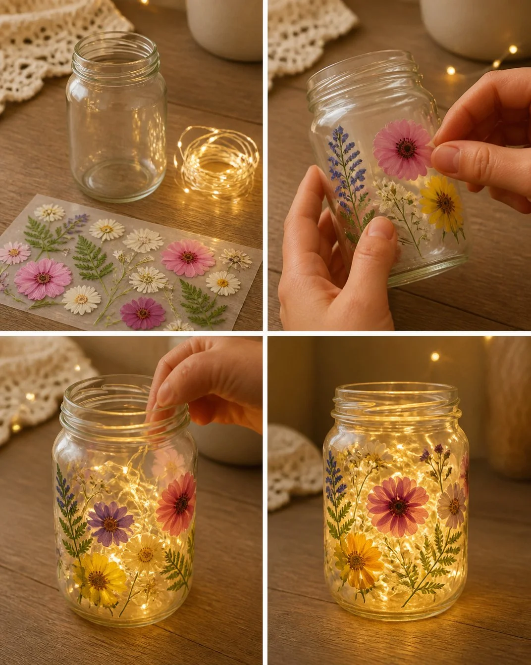 Floral Fairy Jar