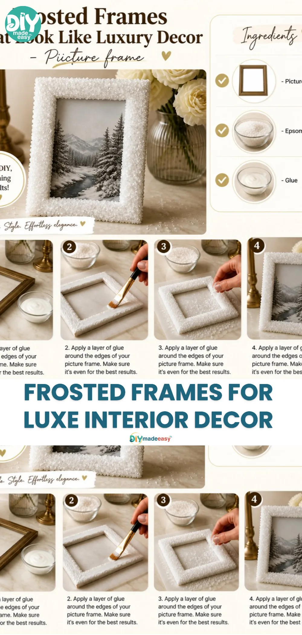 Frosted Frames for Luxe Interior Decor