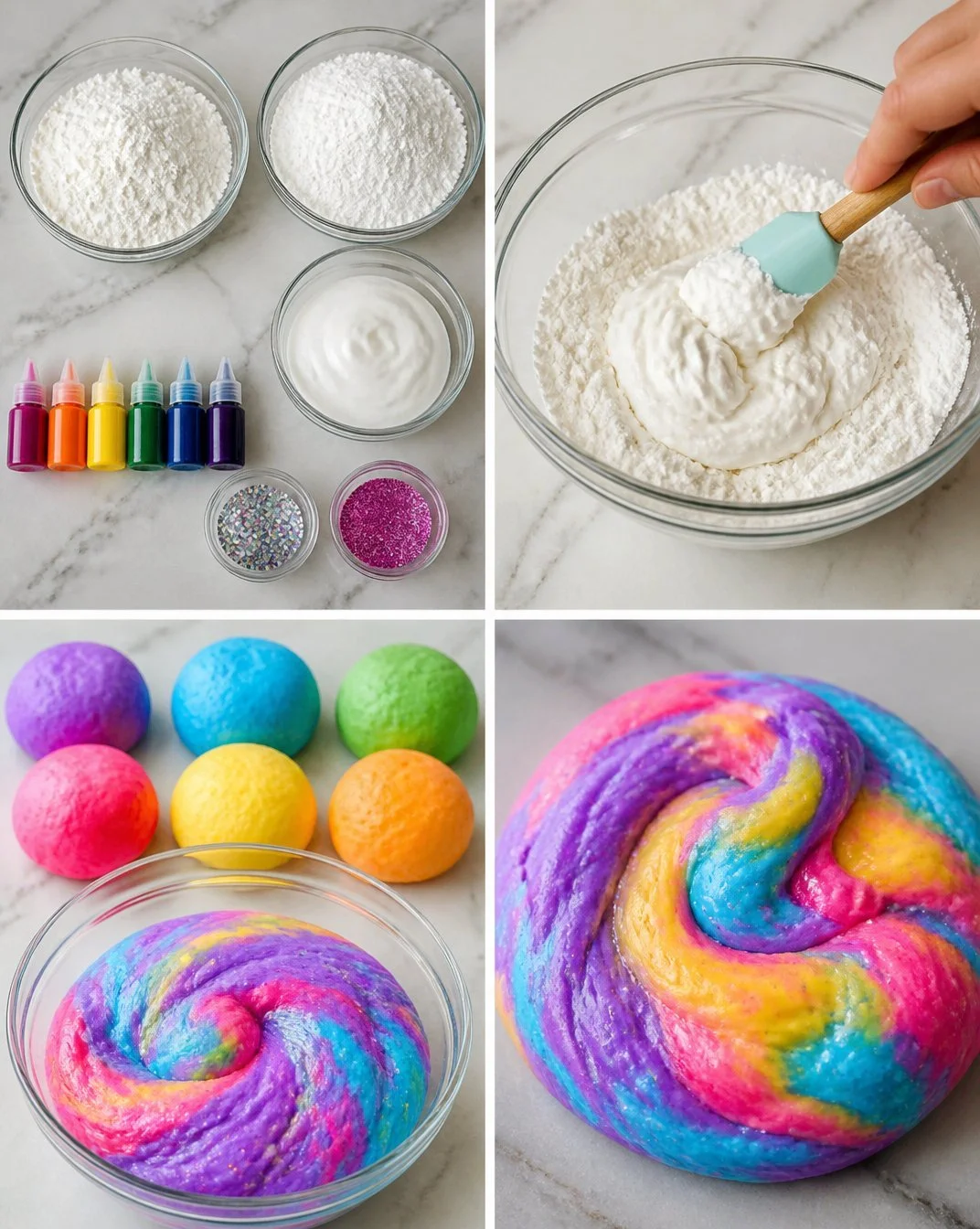 Cosmic Rainbow Cloud Dough: Galaxy-Themed DIY Play Dough