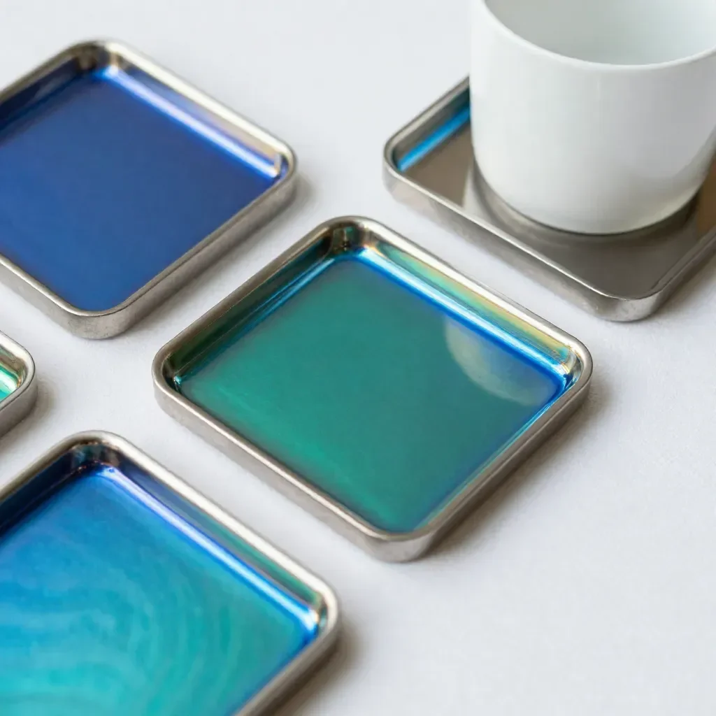 Metallic Resin Coaster