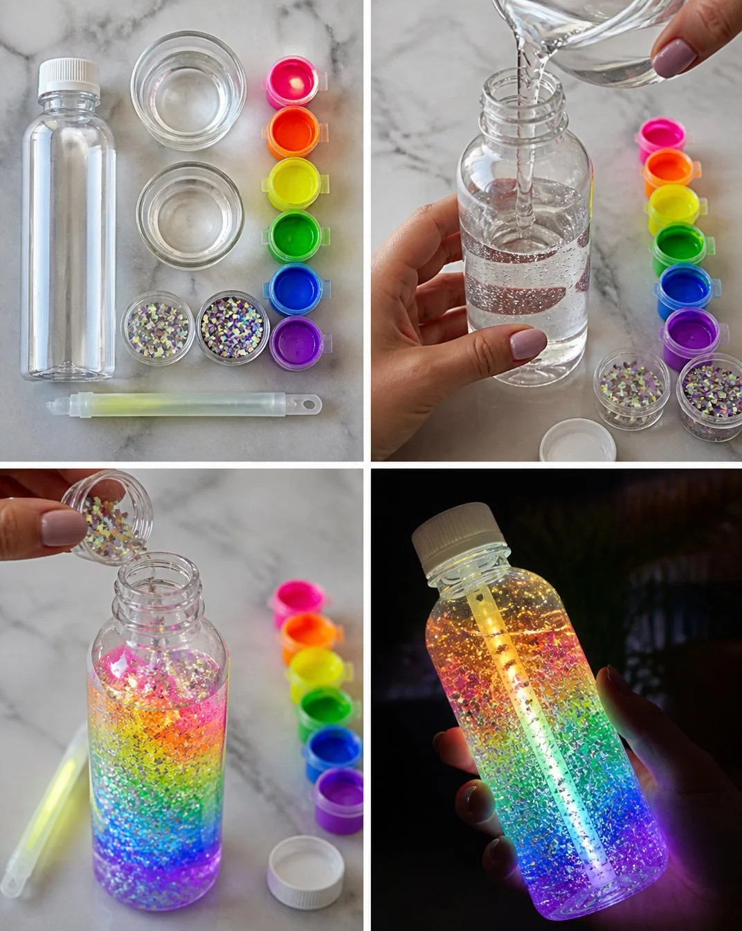 Glow-in-the-Dark Rainbow Potion Bottle