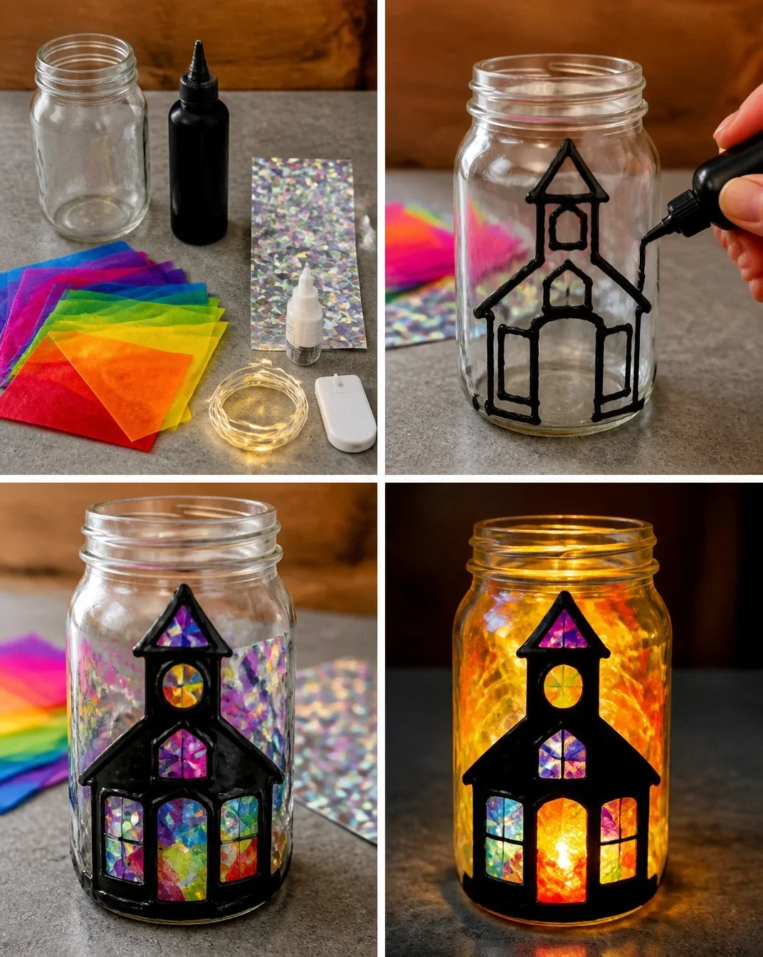 Glowing Holographic Schoolhouse Lantern