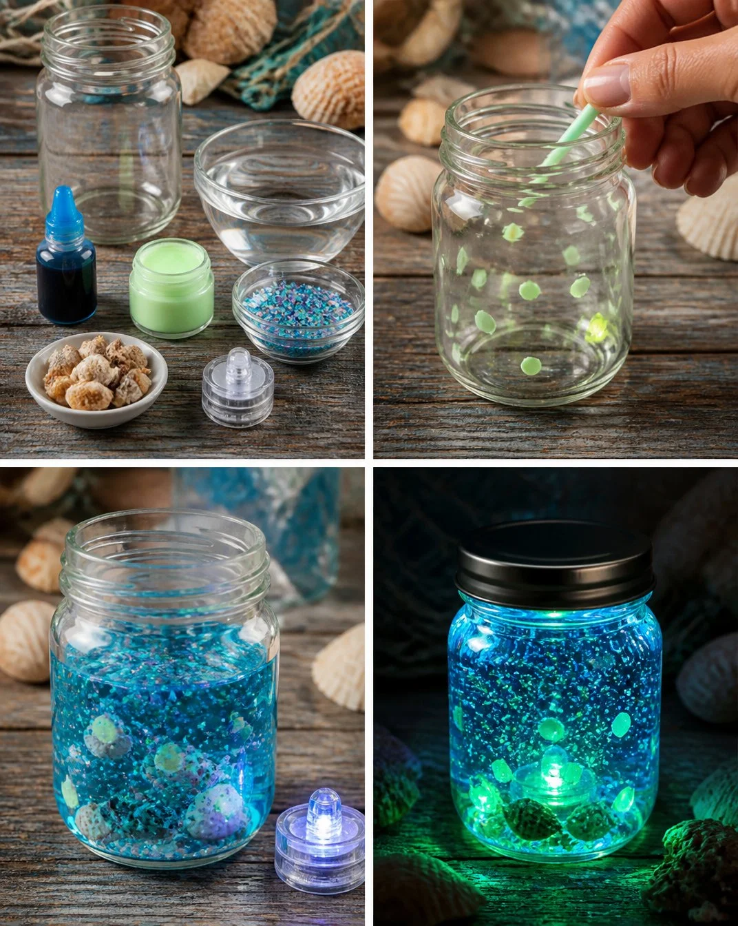 Glowing Mermaid Jar for Ocean Decor 21 Mermaid Jar That Glows in the Dark - Ocean Decor