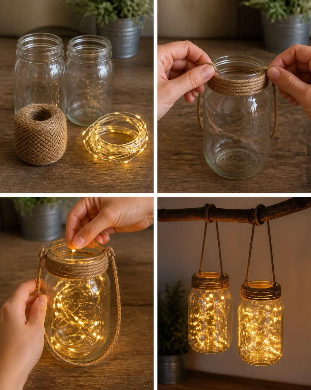 Hanging Mason Jar Lights 13 Hanging Mason Jar Lights