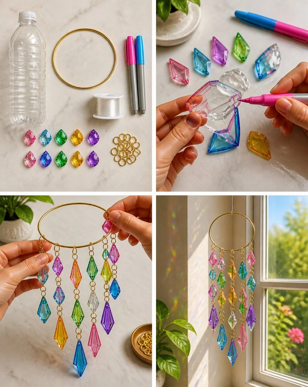 How to Make a Recycled Plastic Bottle Crystal Suncatcher