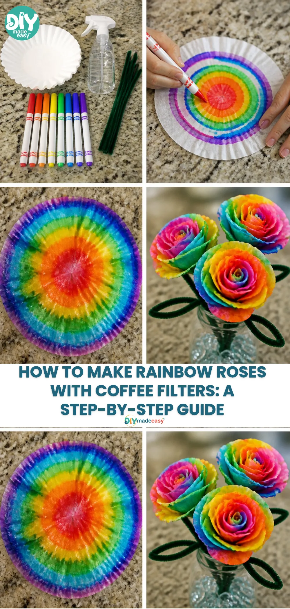 How to Make Rainbow Roses with Coffee Filters: A Step-by-Step Guide
