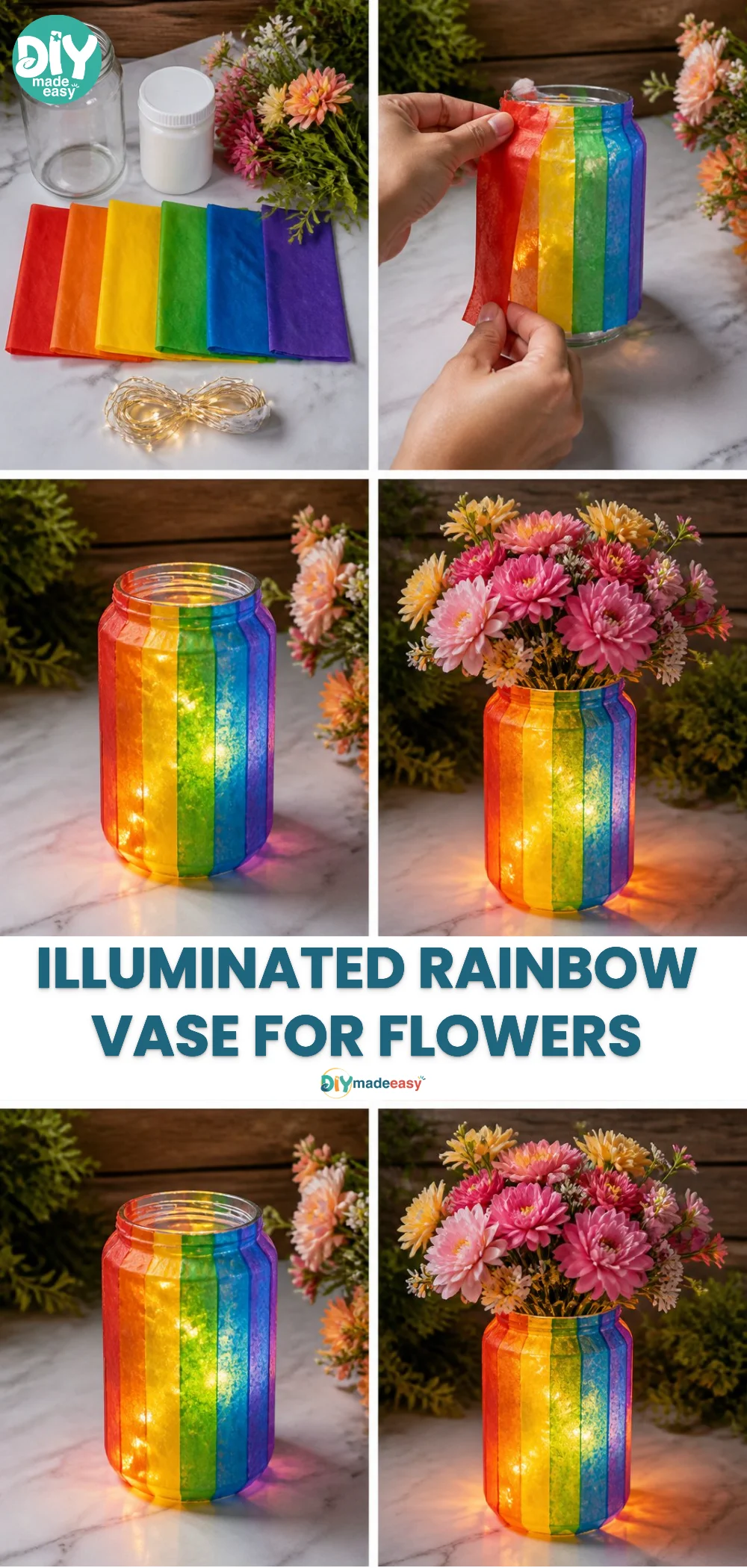 Illuminated Rainbow Vase for Flowers 18 Illuminated Rainbow Vase for Flowers