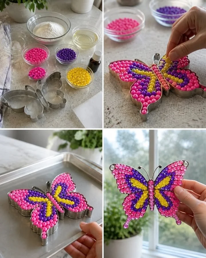 Pony Bead Butterfly Suncatchers Delicate 18 Pony Bead Butterfly Suncatchers