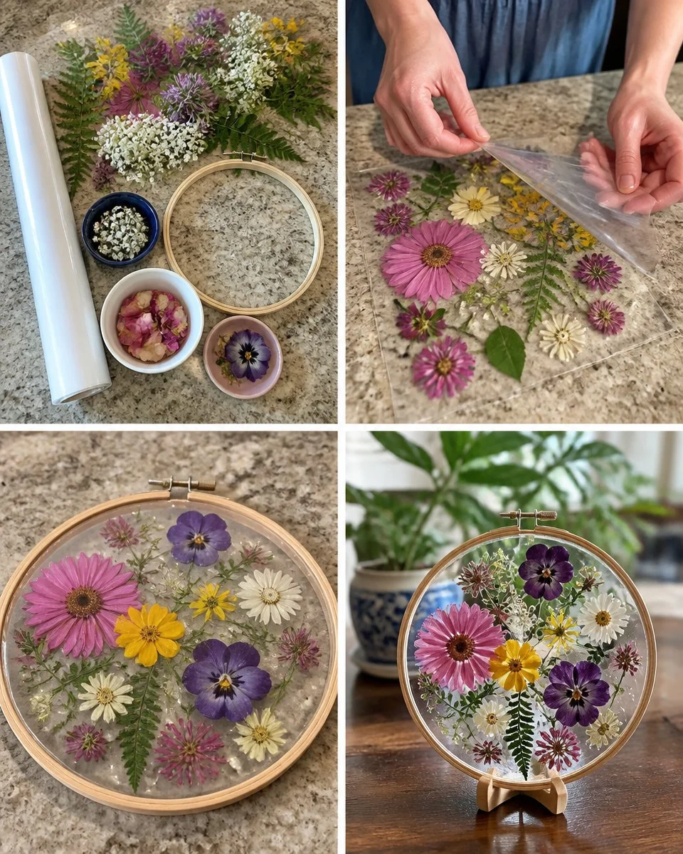 Pressed Flower Suncatcher 14 Pressed Flower Suncatcher