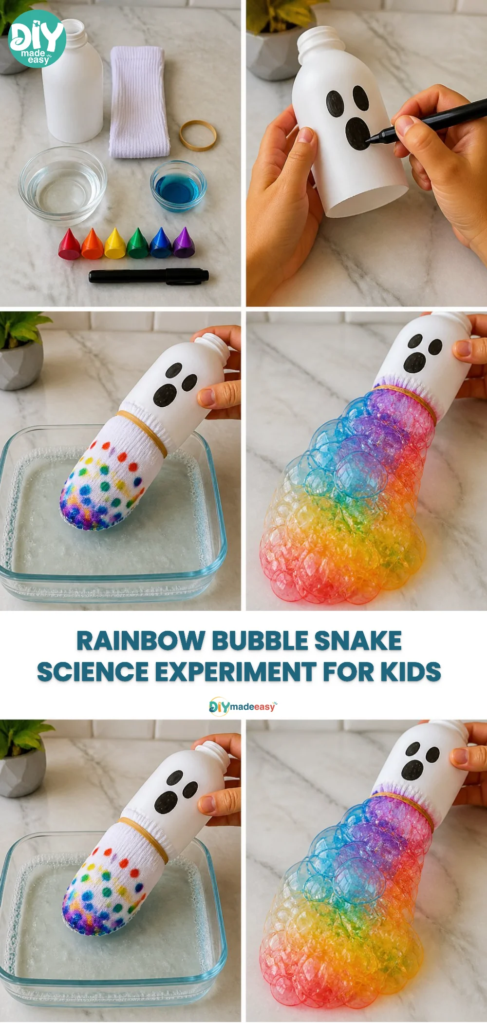 Rainbow Bubble Snake Science Experiment for Kids 20 Rainbow Bubble Snake Science Experiment for Kids