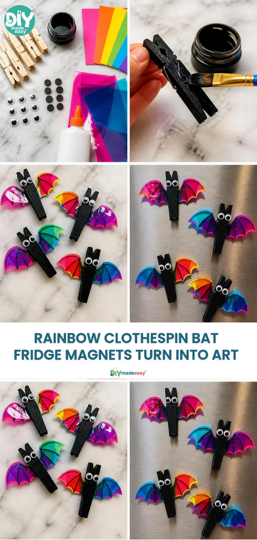 Rainbow Clothespin Bat Fridge Magnets Turn Into Art 23 Rainbow Clothespin Bat Fridge Magnets Turn Into Art