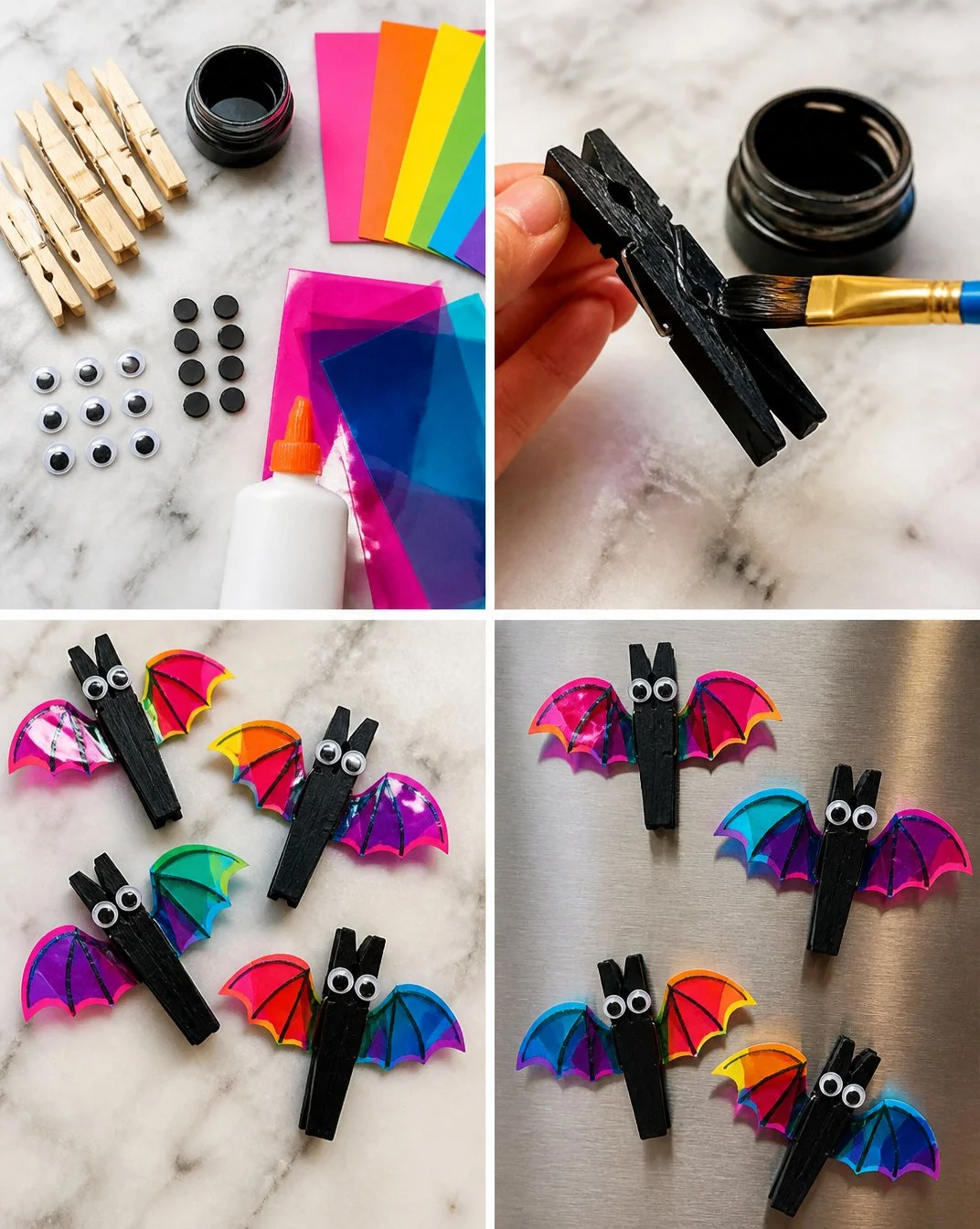 Rainbow Clothespin Bat Fridge Magnets Turn Into Art 24 Rainbow Clothespin Bat Fridge Magnets Becomes Art