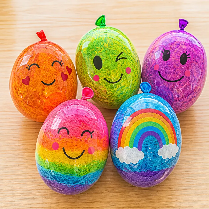 DIY Rainbow Yarn Squishy Balloons: Craft Tutorial
