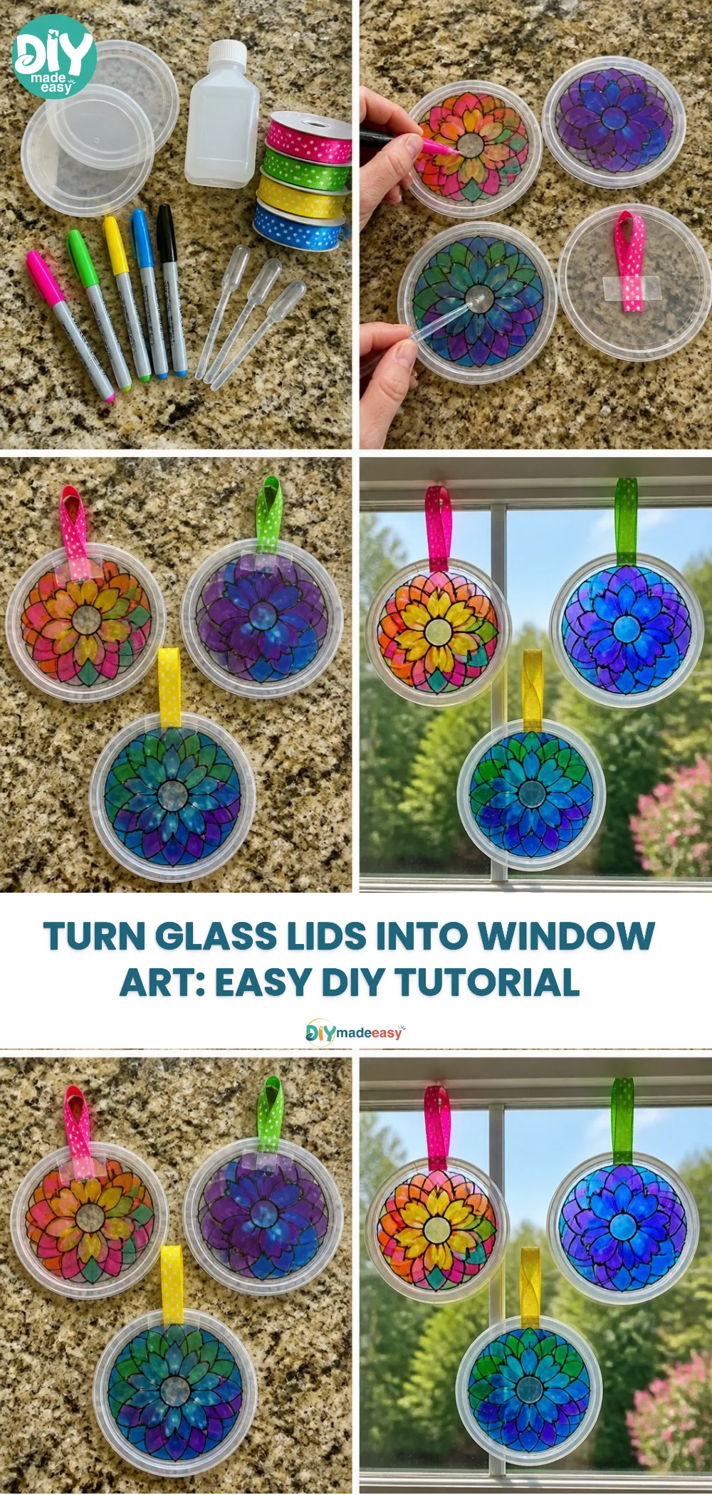 Turn Glass Lids into Window Art: Easy DIY Tutorial