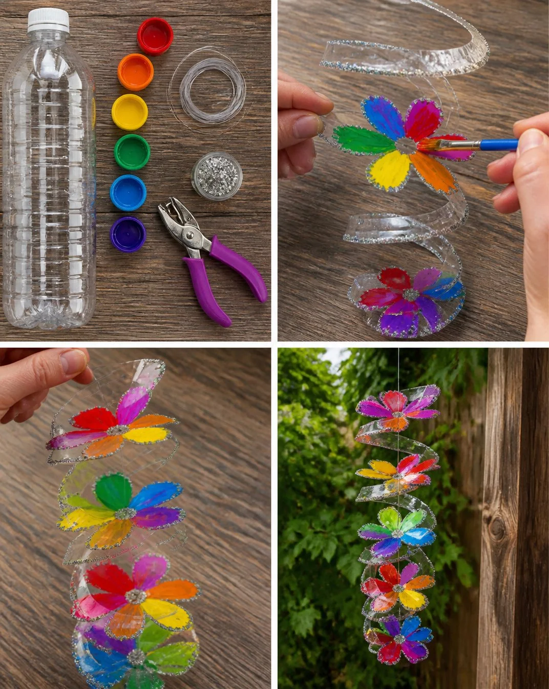 Wind-Inspired Rainbow Flower Spiral Artwork 17 Rainbow Flower Wind Spiral